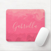 Tapis De Souris Ombre rose avec nom (Avec souris)