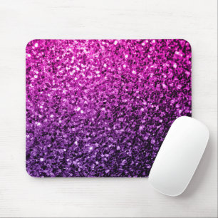 Tapis De Souris Ombre rose violet faux paillettes scintillantes