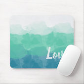 Tapis De Souris Ombre Turquoise Blue et Neo Mint Love (Avec souris)