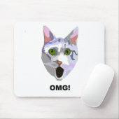 Tapis De Souris OMG ! CAT 'ce qu'il a vu ? ' (Avec souris)