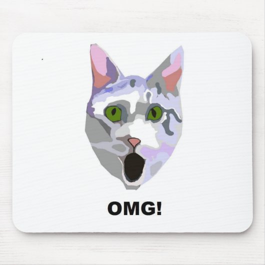 Tapis De Souris OMG ! CAT 'ce qu'il a vu ? ' (Devant)