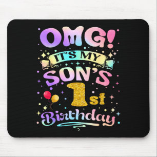 Tapis De Souris Omg C'est L'anniversaire De Mon Fils Joyeux 1 An