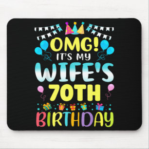 Tapis De Souris Omg C'est les 70 ans de ma femme Douce 70 ans