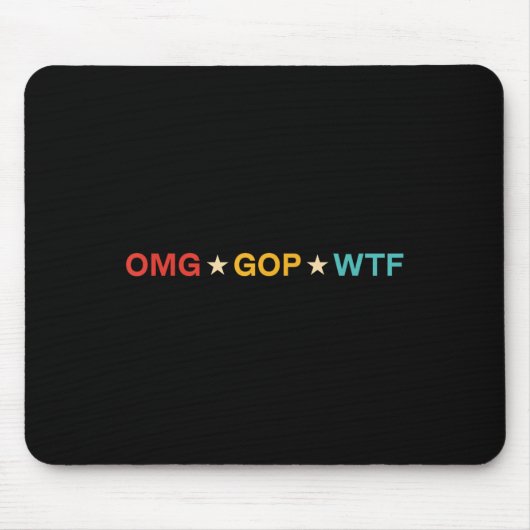 Tapis De Souris Omg Gop Wtf Vintage Design (Devant)