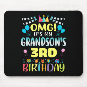 Tapis De Souris Omg Son My Grandsons 3e Anniversaire Sweet 3 Ans O