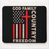 Tapis De Souris On-back God Family Country Dom Patriotic Christian (Devant)