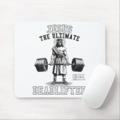 Tapis De Souris (on Back) Jesus The Deadlifter Jesus Deadlifting  (Avec souris)