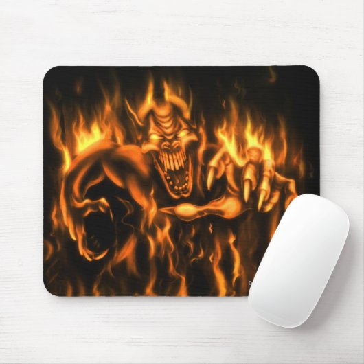 Tapis De Souris On Fire :Mauspad (Avec souris)