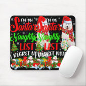 Tapis De Souris On Santas Naughty List Xmas American Eskimo T Shir (Avec souris)