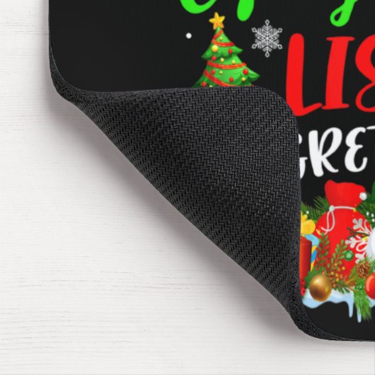Tapis De Souris On Santas Naughty List Xmas English Bulldog (Coin)