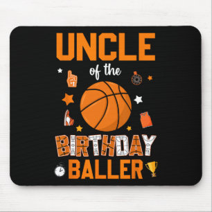 Tapis De Souris Oncle de l'anniversaire Ller Sketll Décorations d'