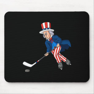 Tapis De Souris Oncle Sam Hockey 4 juillet Patriotique Garçons T