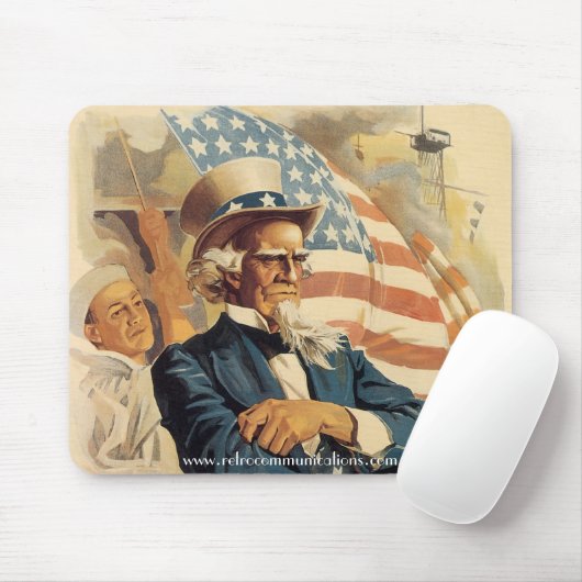 Tapis De Souris "Oncle Sam sur le pont !" mousepad (Avec souris)