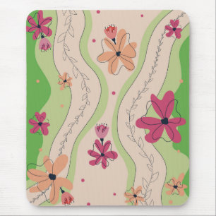 Tapis De Souris Ondes florales