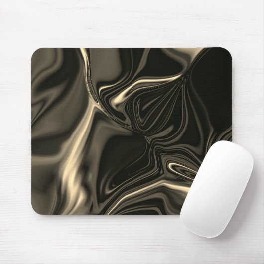 Tapis De Souris Ondulations en bronze sur arrière - plan beige bru (Avec souris)