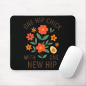 Tapis De Souris One Hip Chick With One New Hip Shirt, Funny Hip Re (Avec souris)