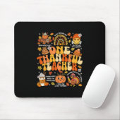 Tapis De Souris One Thankful Teacher Thanksgiving Groovy Fall Autu (Avec souris)