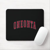 Tapis De Souris Oneonta New York Souvenir College Style Red Text T (Avec souris)