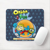 Tapis De Souris Onion et Pea blue mousepad. (Avec souris)