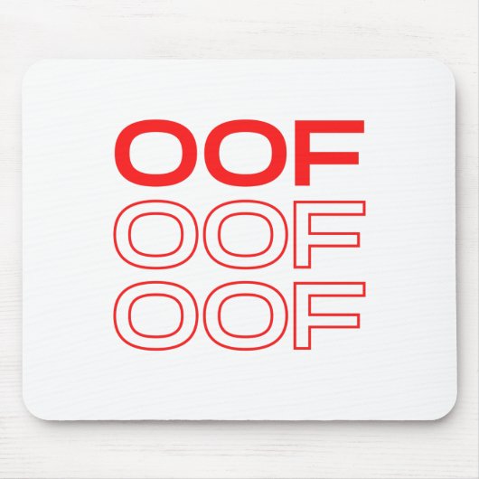 Tapis De Souris Oof Roblox Funny meme Police rouge (Devant)