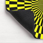 Tapis De Souris Op Art - Jaune et Noir (Coin)