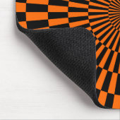 Tapis De Souris Op Art - Orange et noir (Coin)