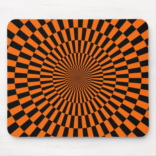 Tapis De Souris Op Art - Orange et noir (Devant)