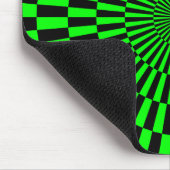 Tapis De Souris Op Art - Vert et Noir (Coin)