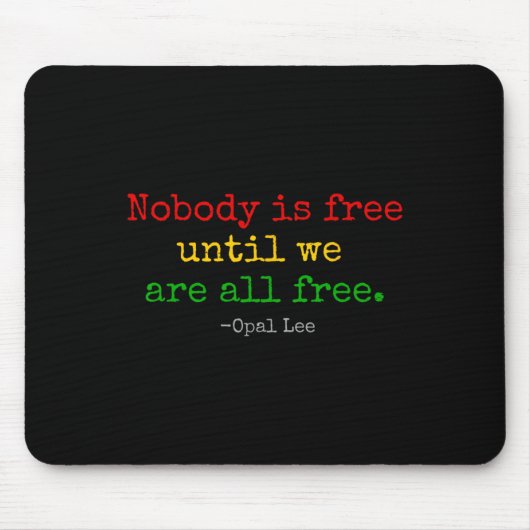Tapis De Souris Opal Lee Junet1865 Black Independence Emanci (Devant)