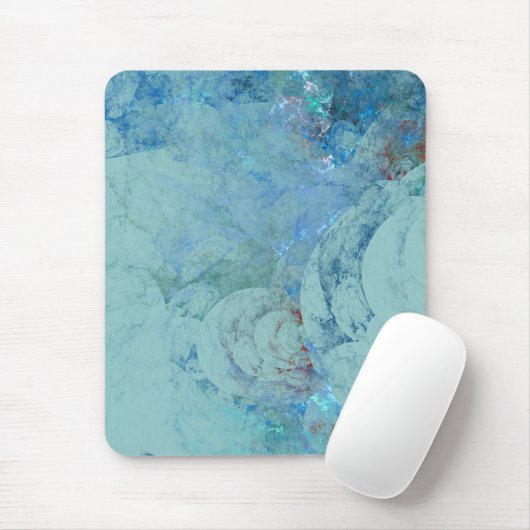 Tapis De Souris Opale Bleue Abstraite (Avec souris)