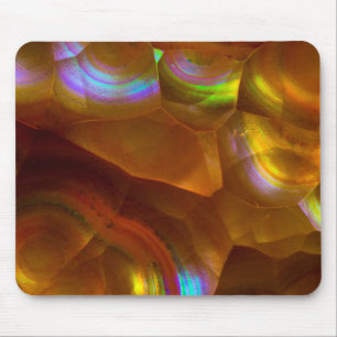 Tapis De Souris Opale de feu orange iridescente