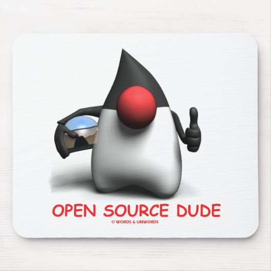 Tapis De Souris Open Source Dude (Software Developer Duke) (Devant)