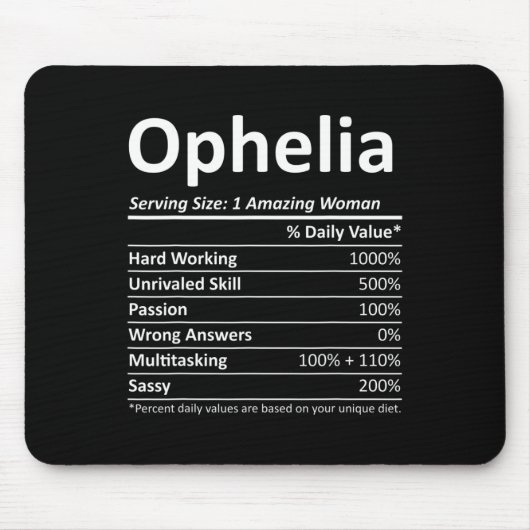 Tapis De Souris Ophelia Nutrition Personalized Funny Christma (Devant)