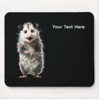 Tapis De Souris Opossum surpris choqué drôle