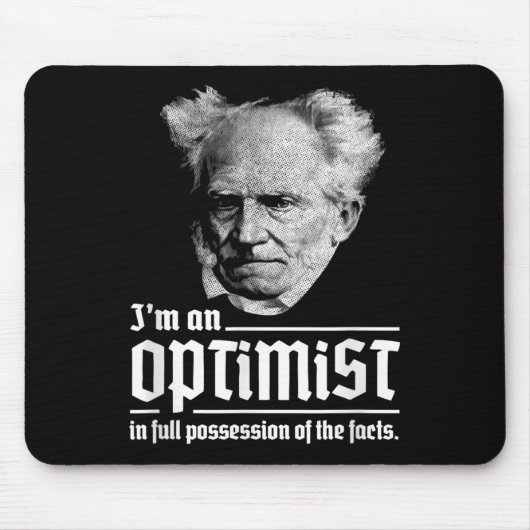 Tapis De Souris Optimiste Arthur Schopenhauer Pessimisme Pessimist (Devant)