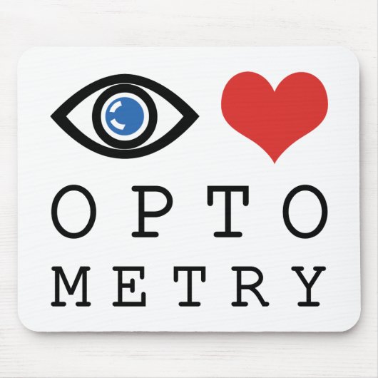 Tapis De Souris Optométrie d'amour des yeux (Devant)