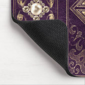 Tapis De Souris Opulence ornée | Flouris pourpre et or bijoux (Coin)