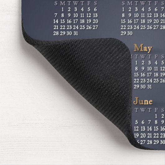 Tapis De Souris Or 2018 élégant et calendrier bleu | Mousepad (Coin)