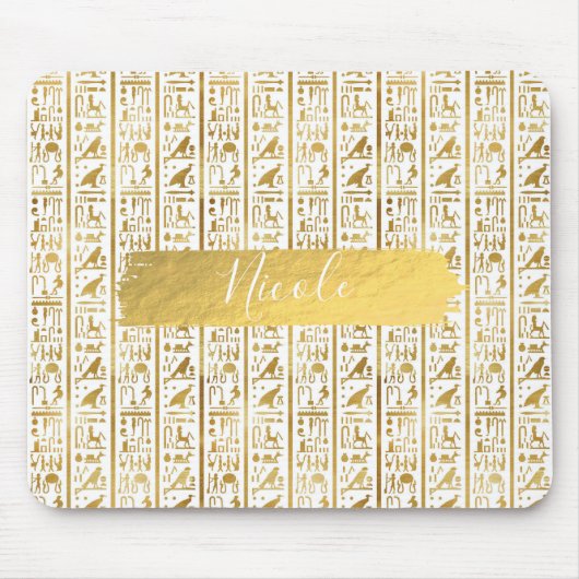 Tapis De Souris Or & blanc Egypte Glam Moderne Chic (Devant)