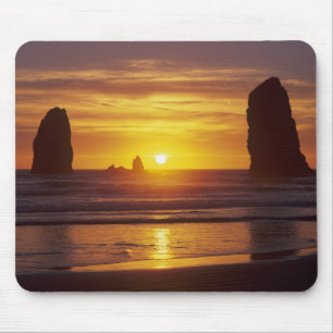 Tapis De Souris OR, côte de l'Oregon, Cannon Beach, piles de mer à