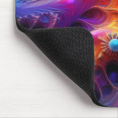 Tapis De Souris Or Foncé & Violet P) Fractale Psychédélique (Coin)