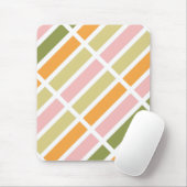 Tapis De Souris Or rose orange et rayures vertes (Avec souris)