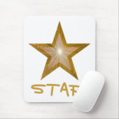 Tapis De Souris Or Star 'STAR' mousepad blanc (Avec souris)