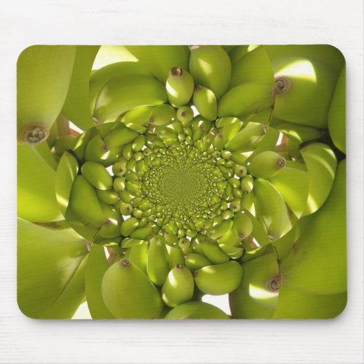 Tapis De Souris Or vert : banane tropicale Twist Kaleidoscope (Devant)