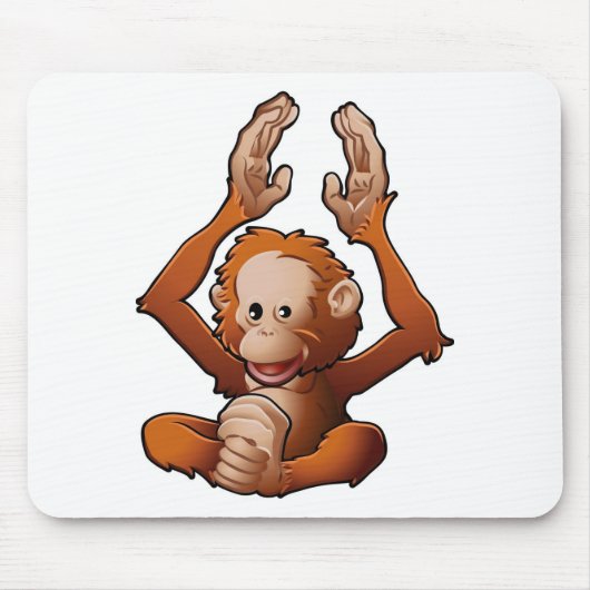 Tapis De Souris orang-outan amical mignon (Devant)