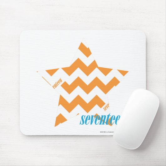 Tapis De Souris Orange 3 de zigzag (Avec souris)