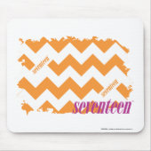 Tapis De Souris Orange 4 de zigzag (Devant)