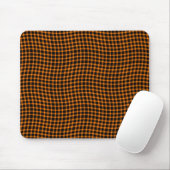 Tapis De Souris Orange Brown Plaid Checker Seamless Pattern (Avec souris)