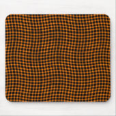 Tapis De Souris Orange Brown Plaid Checker Seamless Pattern (Devant)