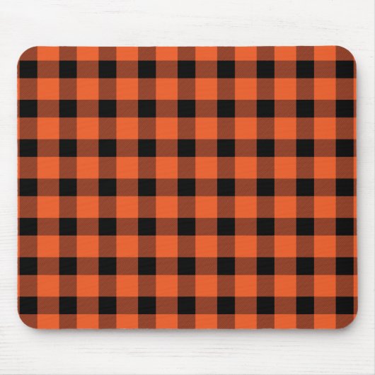 Tapis De Souris Orange Buffalo Country Lumière Plaid (Devant)
